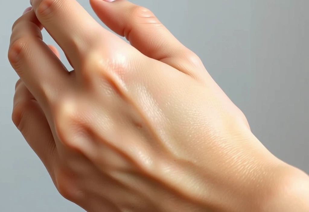 Firm and supple skin being gently stretched