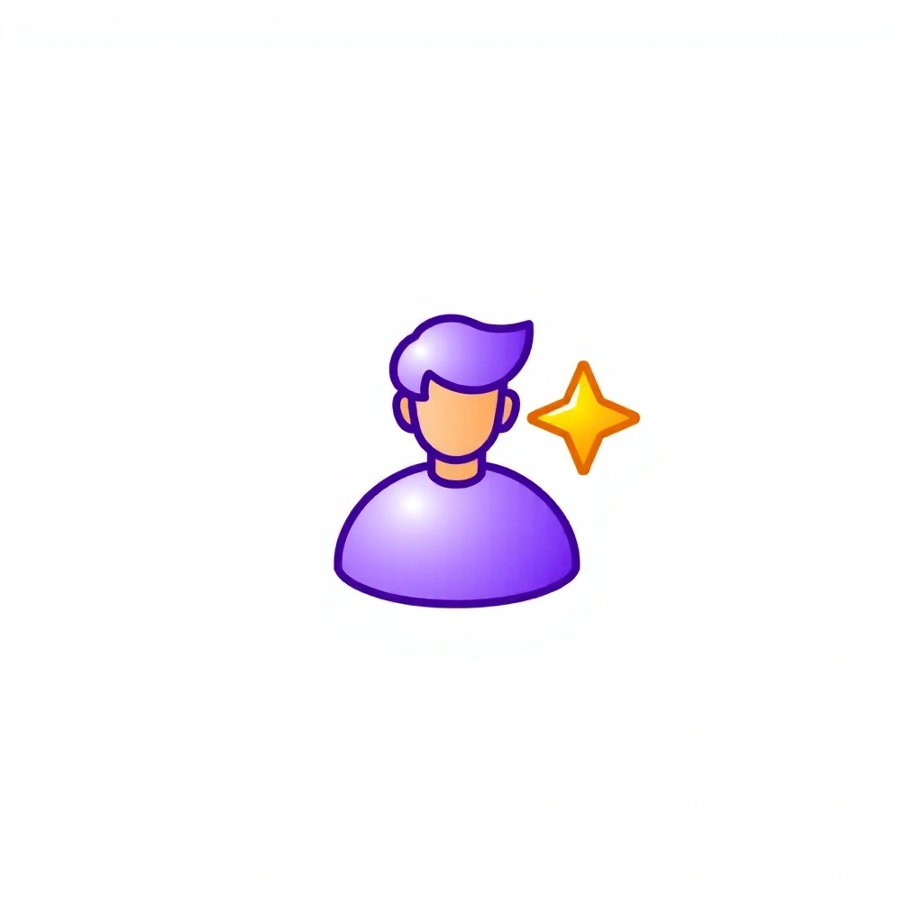 A personalized user icon with a star, symbolizing tailored experiences.
